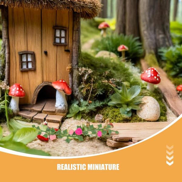 ibasnice Rankenpflanzen Miniature 10 pezzi per casa delle bambole e Diorami verde realistico