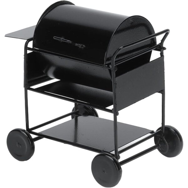 Mini BBQ Grill in Metallo 1:12 con Accessori per Cucina di Casa delle Bambole