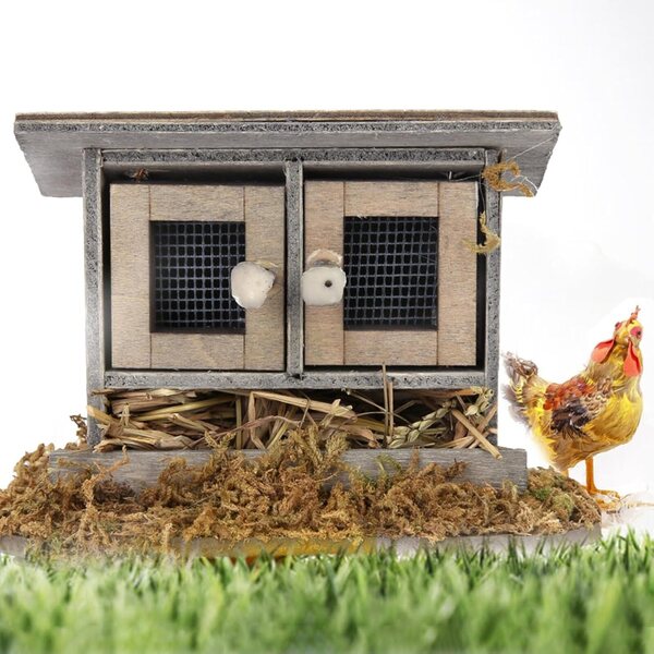 Miniatura pollaio 1:12 in Legno per casa delle bambole – Accessorio Perfetto