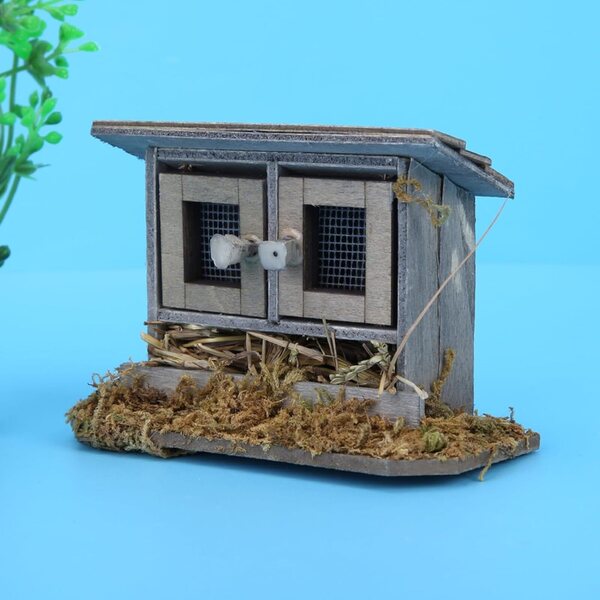 Miniatura pollaio 1:12 in Legno per casa delle bambole – Accessorio Perfetto