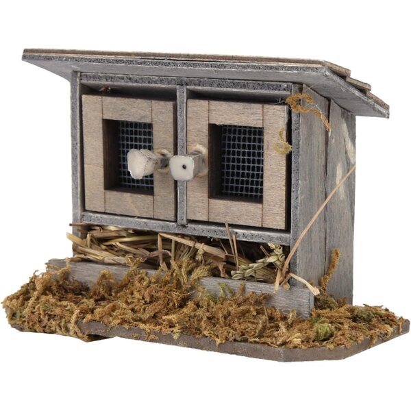 Miniatura pollaio 1:12 in Legno per casa delle bambole – Accessorio Perfetto
