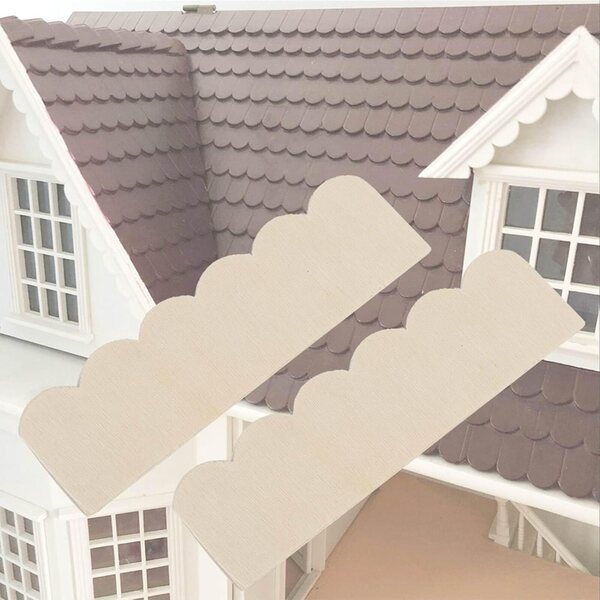 Tegole in legno Miniature 1:12 per Casa delle Bambole - Set 12 pezzi Burlywood