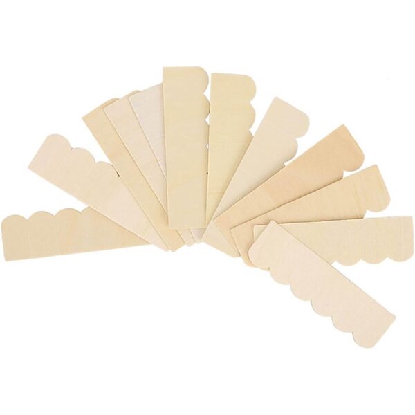 Tegole in legno Miniature 1:12 per Casa delle Bambole - Set 12 pezzi Burlywood