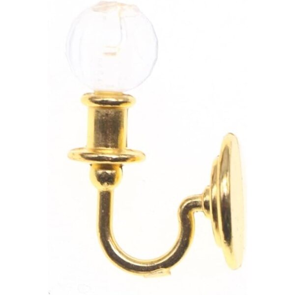 Lampada da Parete Miniatura in Cristallo per Case delle Bambole 1:12 Moderna e Resistente