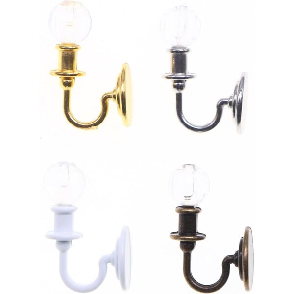 Lampada da Parete Miniatura in Cristallo per Case delle Bambole 1:12 Moderna e Resistente