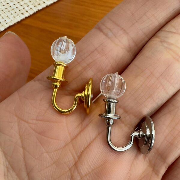 Lampada da Parete Miniatura in Cristallo per Case delle Bambole 1:12 Moderna e Resistente