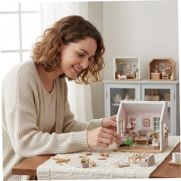 Miniaturaquarien für Puppenhäuser 1:12, 2-teiliges Set aus dekorativem, realistischem Kunstharz