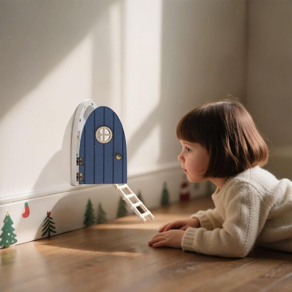 Fiabesca Porta delle Fate in Legno per Decorare Pareti e Stanze Bambini
