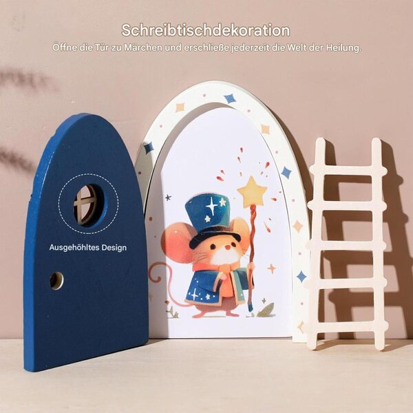 Fiabesca Porta delle Fate in Legno per Decorare Pareti e Stanze Bambini