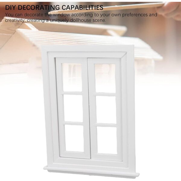 Finestra in Legno per Casa delle Bambole 1:12 con Design Realistico e Personalizzabile
