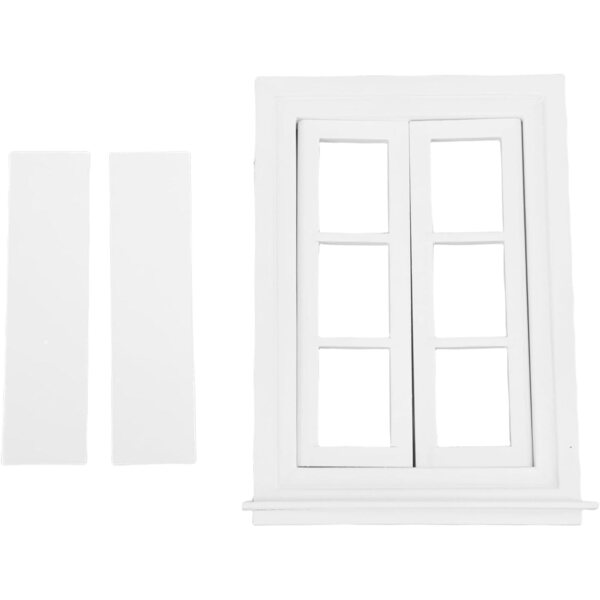 Finestra in Legno per Casa delle Bambole 1:12 con Design Realistico e Personalizzabile