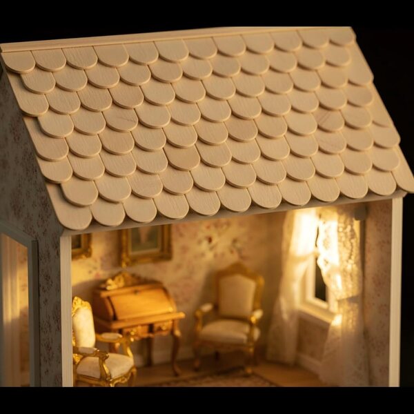 12 Miniatur-Holzdachziegel 1/12 für Puppenhäuser und DIY-Projekte
