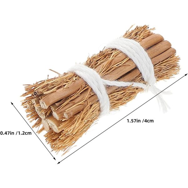 Mini balle di fieno 4 cm - 12 pezzi | Accessori realistici per la decorazione della casa delle bambole e del giardino fai-da-te