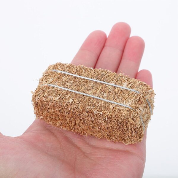 Mini decorazione di balle di fieno 7x3,7x3,1 cm per casa delle bambole, festa western, decorazione autunnale