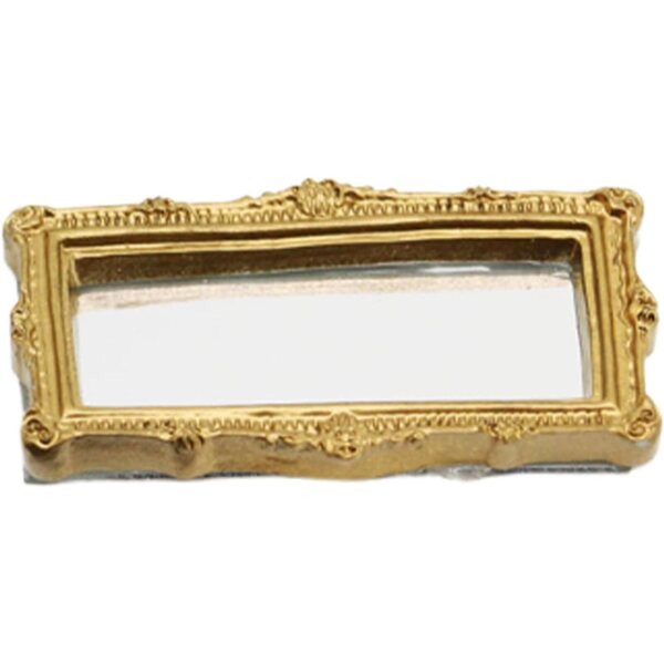 Mini Specchio Quadrato in Resina per Casa delle Bambole e Decorazioni Vintage