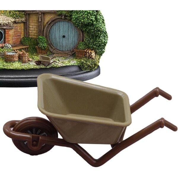 Miniatur-Schubkarre aus ABS für Puppenhäuser und Gartendekorationen 9x4x4 cm