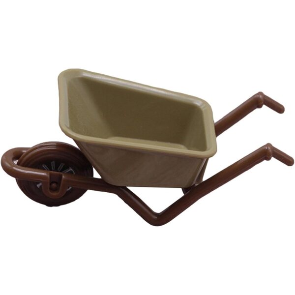 Miniatur-Schubkarre aus ABS für Puppenhäuser und Gartendekorationen 9x4x4 cm