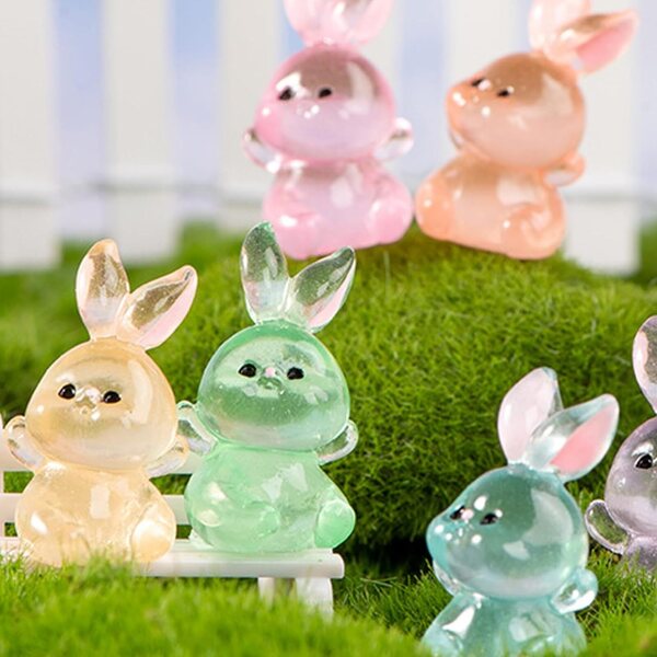 30 Mini Animali in Resina Che Si Illuminano al Buio 6 Colori per Decorazioni