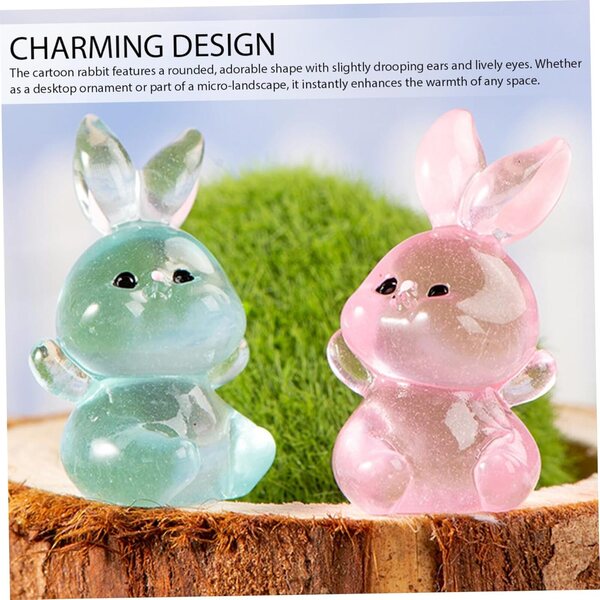 30 Mini Animali in Resina Che Si Illuminano al Buio 6 Colori per Decorazioni