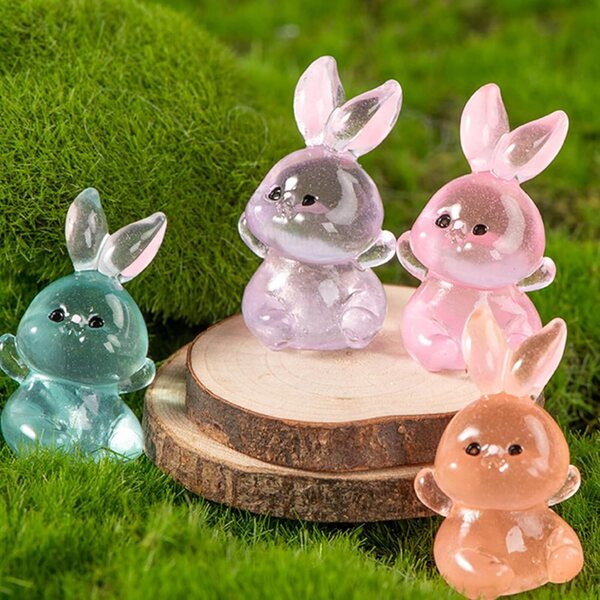 30 Mini Animali in Resina Che Si Illuminano al Buio 6 Colori per Decorazioni