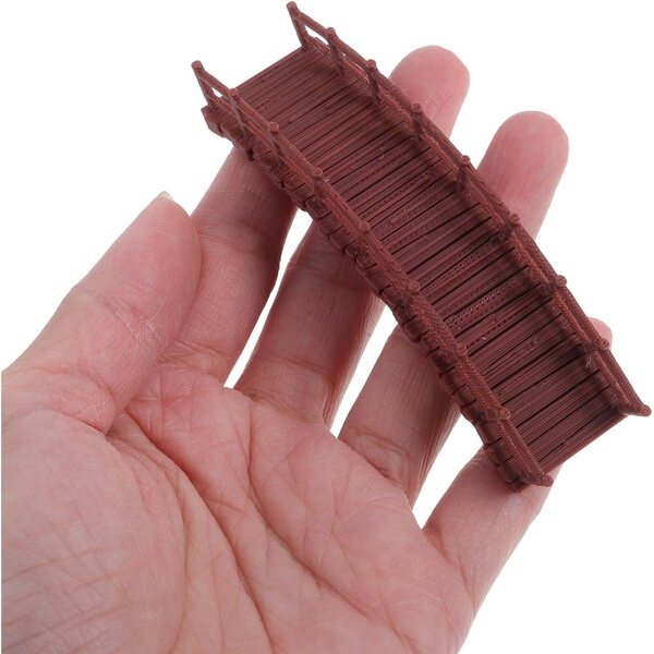 Miniatur-Chinesische Brücke aus Kunststoff für Zen-Garten und Dekorationen Miniatur 9x3 cm