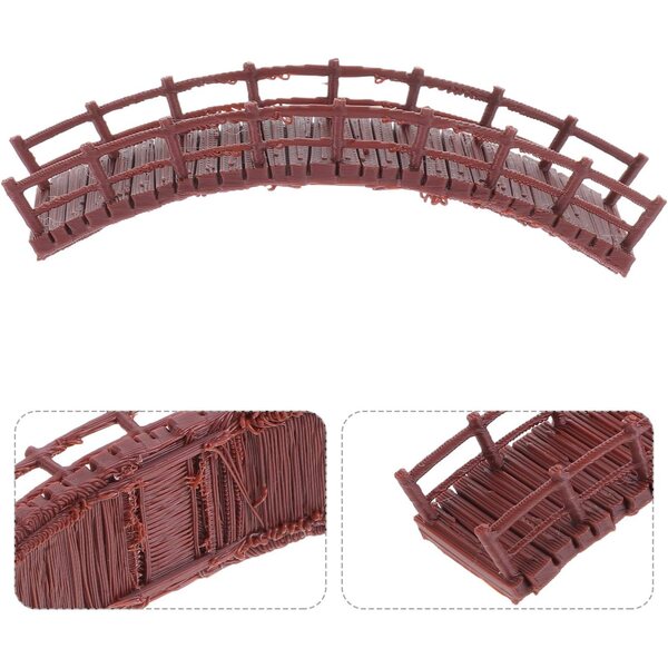 Miniatur-Chinesische Brücke aus Kunststoff für Zen-Garten und Dekorationen Miniatur 9x3 cm