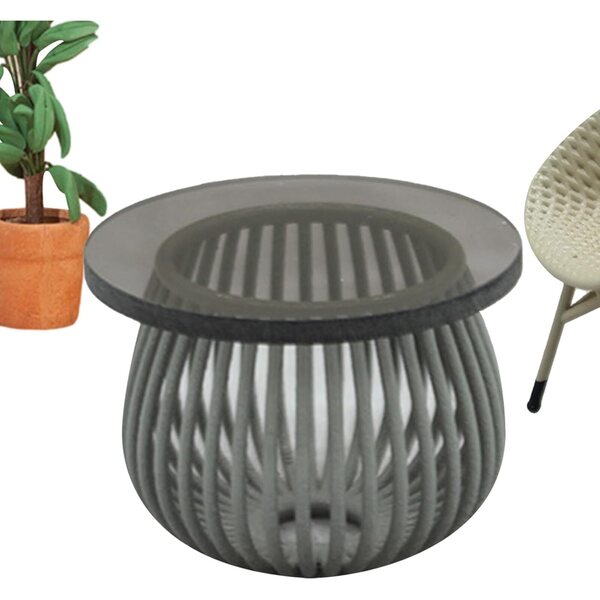 Mini-Rattanstuhl für Dioramen und Puppenhäuser, handgefertigtes dekoratives Accessoire