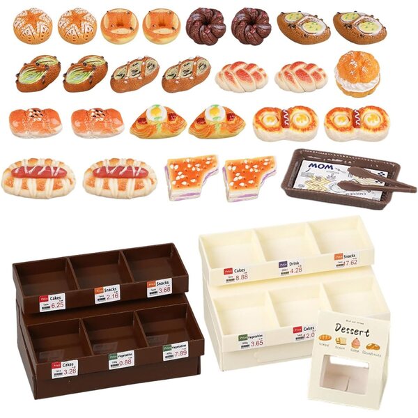 Miniature di Mercato Realistiche per Decorazioni Casa, Ufficio e Negozi in PP 150g