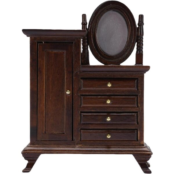 Tavolo da Toeletta in Miniatura Vintage 1:16 in Legno per Casa delle Bambole
