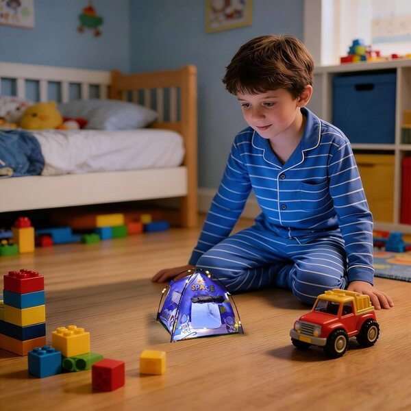 Miniatur-Campingfigur mit Licht 1:12 für Kinder, Dekoration und Spielen