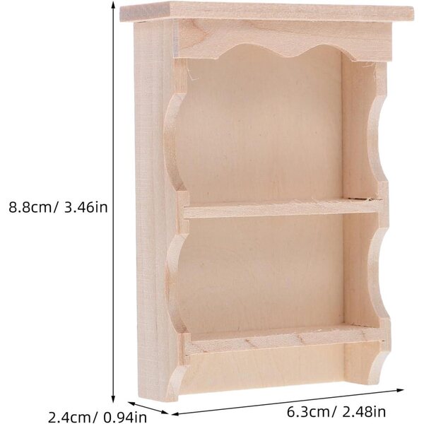 STOBAZA Miniatura Wandschrank in Legno Massiccio Stile Vintage Giapponese 2 Pezzi