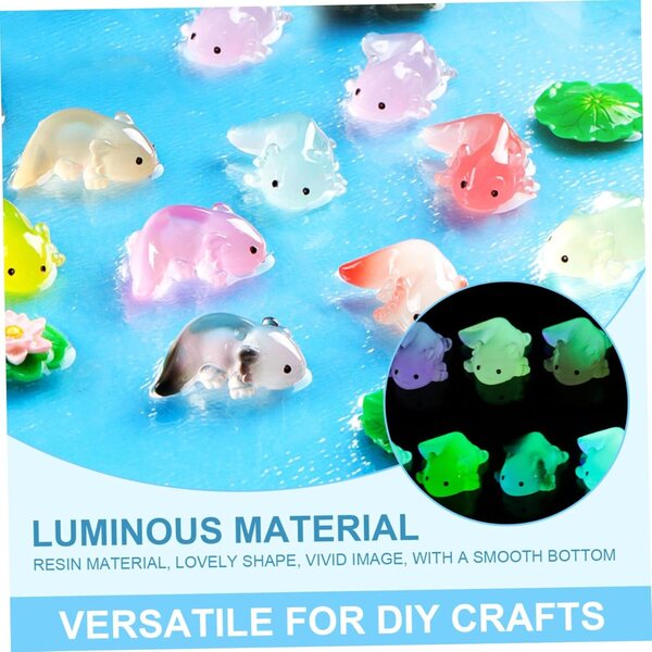 36 Mini Axolotl in resina colorata per decorazioni fai-da-te e case delle bambole
