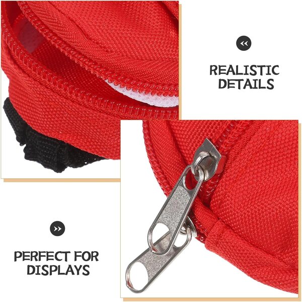 Set 2 Mini Zaini in Stoff per Case delle Bambole 1:6 con Cerniera e Tasche