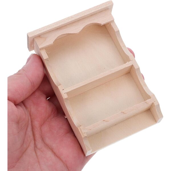 Pensili in miniatura in legno massiccio in stile giapponese - set da 2 per la decorazione della casa delle bambole