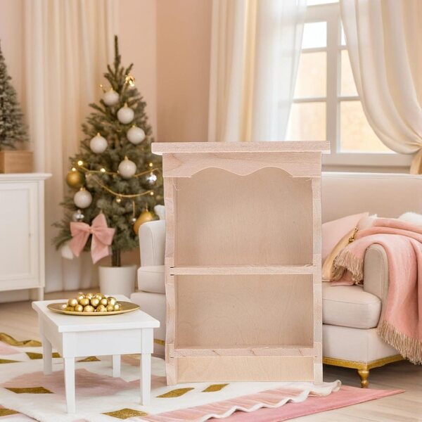 Pensili in miniatura in legno massiccio in stile giapponese - set da 2 per la decorazione della casa delle bambole