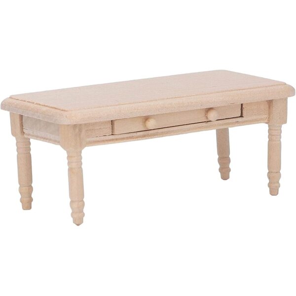 Tavolino da tè in legno per casa delle bambole scala 1:12, design elegante e resistente