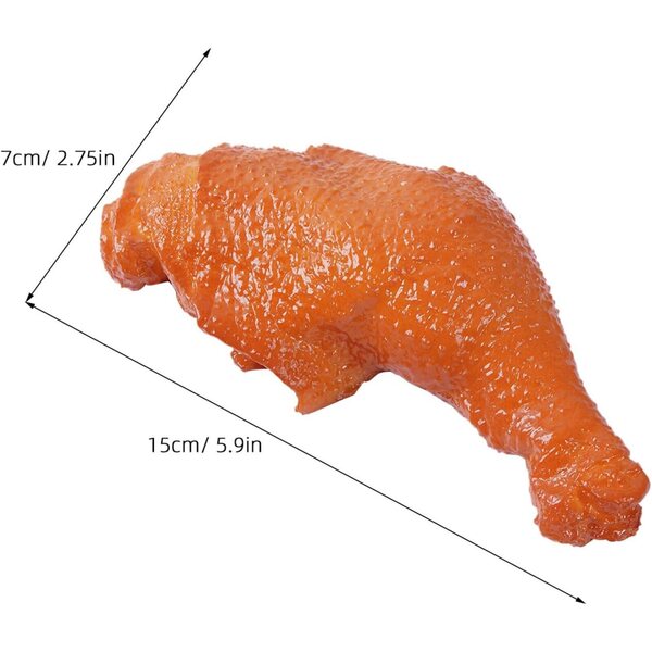 STOBAZA manichino coscia di pollo in PVC realistico per casa delle bambole e decorazione 15x7 cm
