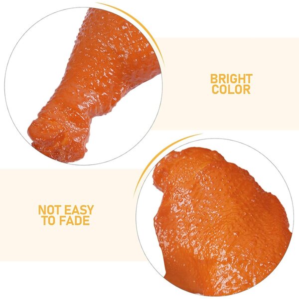 STOBAZA manichino coscia di pollo in PVC realistico per casa delle bambole e decorazione 15x7 cm