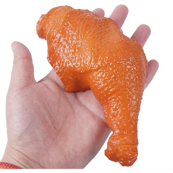 STOBAZA manichino coscia di pollo in PVC realistico per casa delle bambole e decorazione 15x7 cm