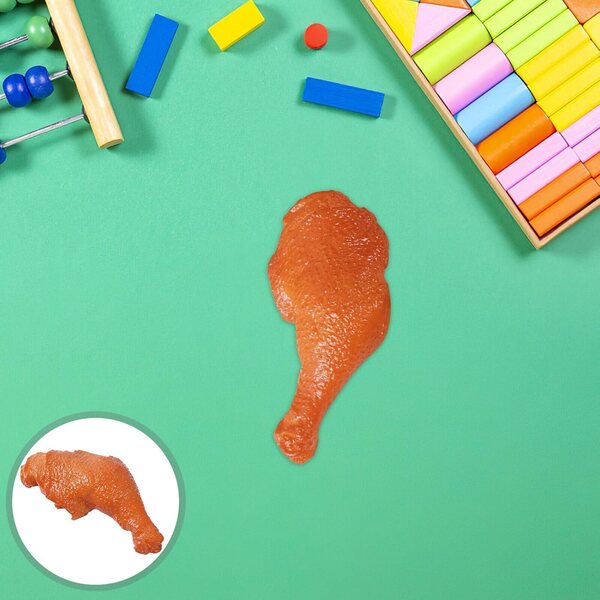 STOBAZA manichino coscia di pollo in PVC realistico per casa delle bambole e decorazione 15x7 cm