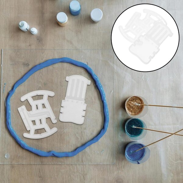 STOBAZA Forma in Silicone di Mini Sedia a Dondolo Accessori per Casa delle Bambole Fai da Te Creativo