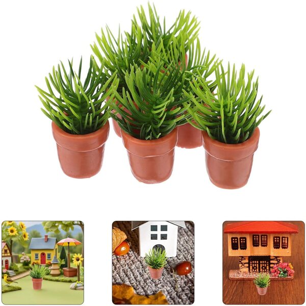 Miniature piante in plastica ibasenice per decorazioni casa bambole e scrivania