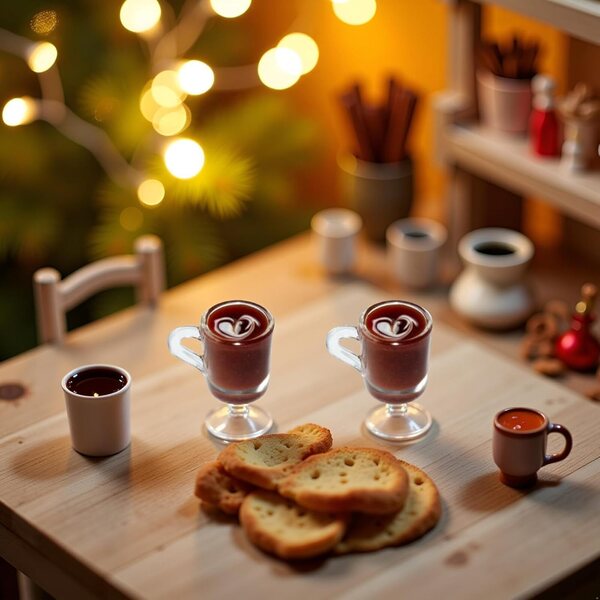 Miniatur-Puppenkaffeetassen, 2-teiliges, zufälliges, buntes Set für das Puppenhaus
