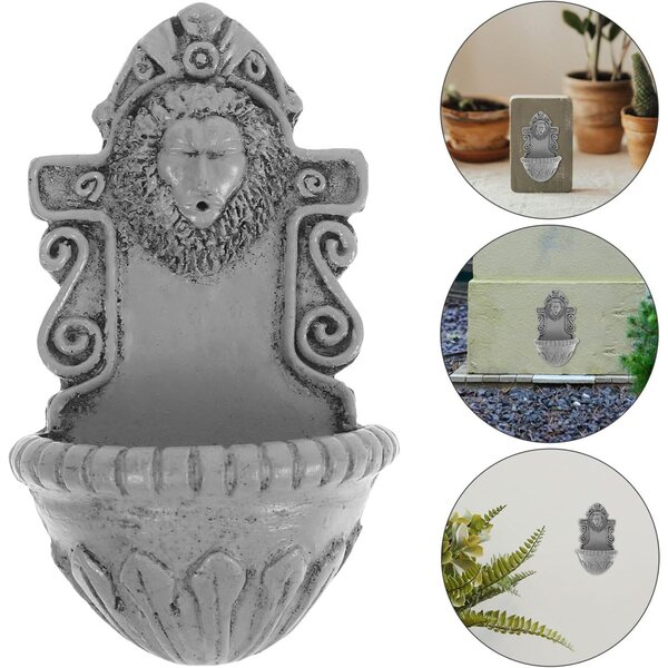 Miniatura Testa di Leone in Resina per Decorazione Parete casa delle bambole e Giardino