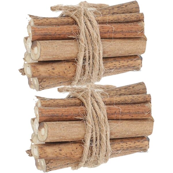 Decorazione Miniature In Legno per Inverno Set 2 Pezzi per Casa e Natale