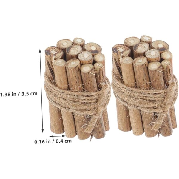 Decorazione Miniature In Legno per Inverno Set 2 Pezzi per Casa e Natale