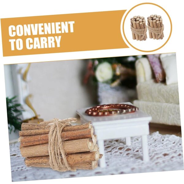 Decorazione Miniature In Legno per Inverno Set 2 Pezzi per Casa e Natale