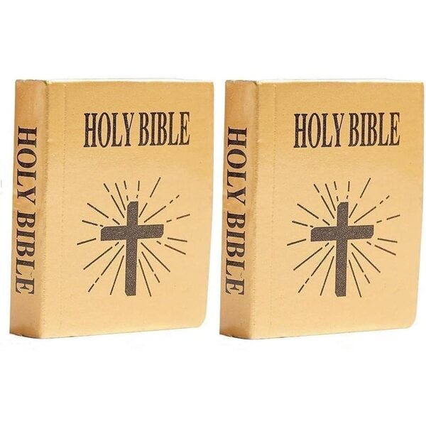 Mini Bibbia Replica 1:12 per casa delle bambole - Set di 2 libri in miniatura realistici