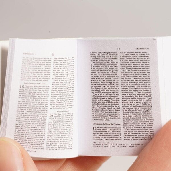 Mini Bibbia Replica 1:12 per casa delle bambole - Set di 2 libri in miniatura realistici