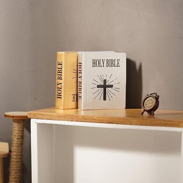 Mini Bibbia Replica 1:12 per casa delle bambole - Set di 2 libri in miniatura realistici